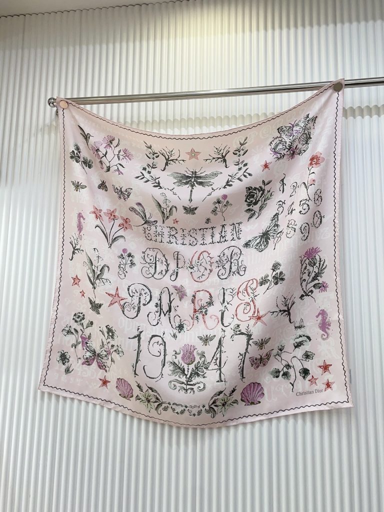 Dior top-quality twill silk square scarf