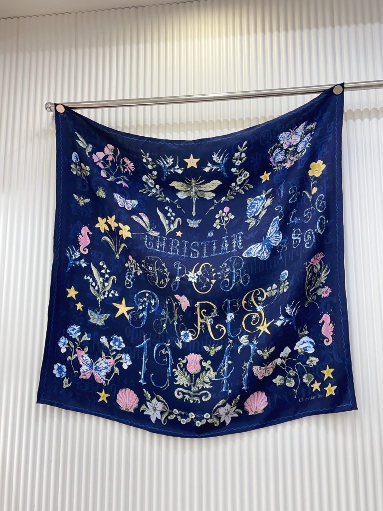 Dior top-quality twill silk square scarf