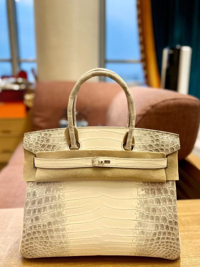 Birkin 30cm Himalaya Crocodile PHW