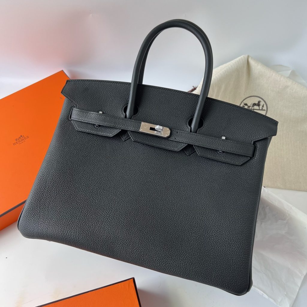 Birkin 35CM TOGO ck89 Noir silver buckle PHW