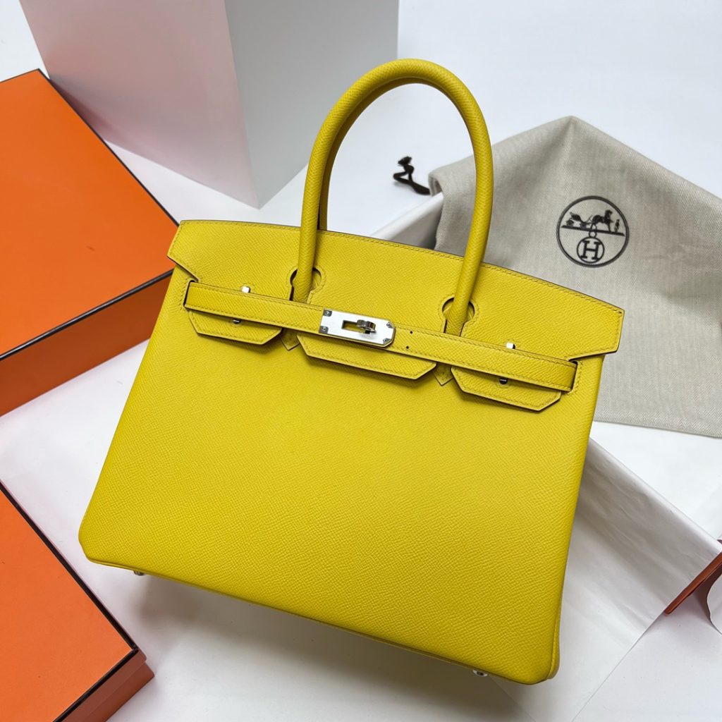 Birkin 30CM Epsom 9D Jaune Ambr PHW