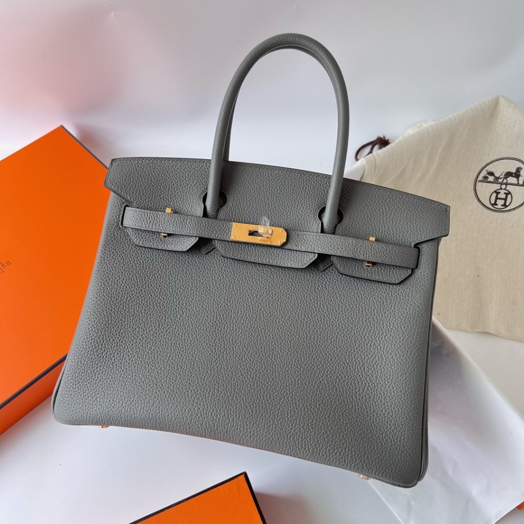 Birkin 30CM TOGO 0L Gris meyer GHW