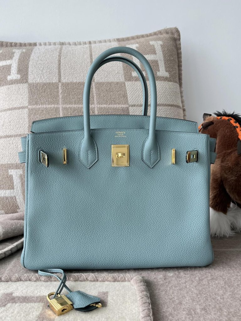 Birkin 30CM TOGO 3P Blue Atoll GHW