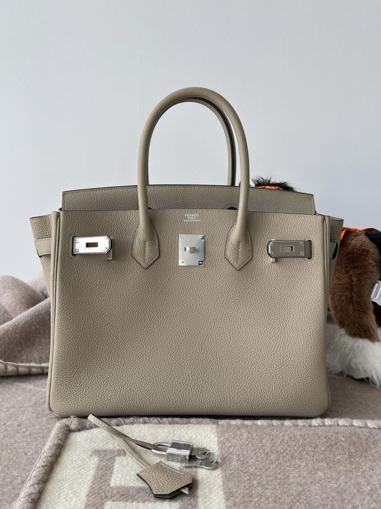 Birkin 30CM TOGO 81 Gris Tourterelle PHW