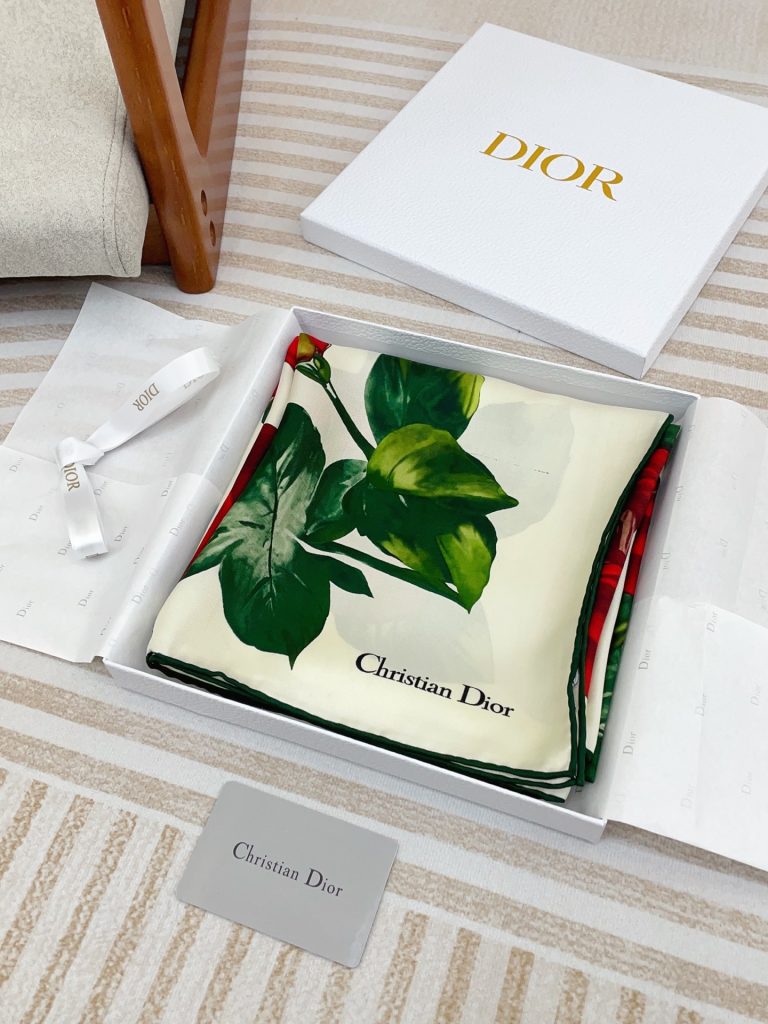 Dior top-quality twill silk square scarf