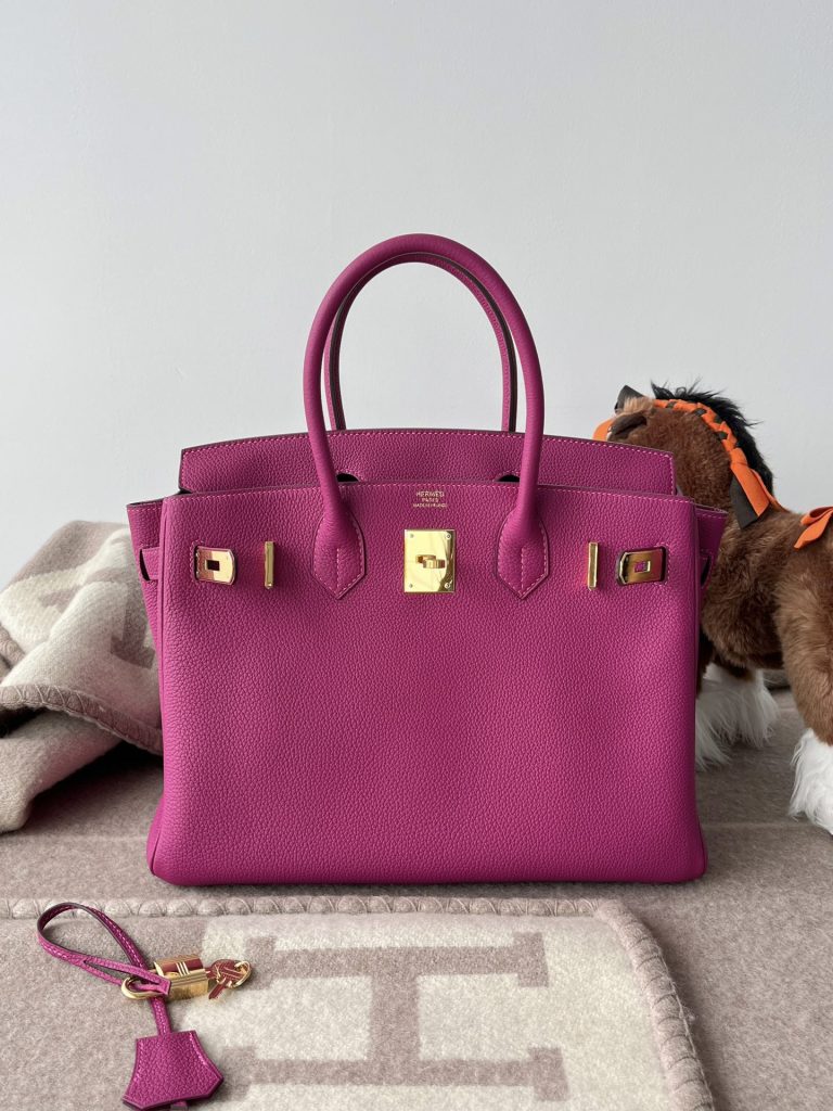 Birkin 30CM TOGO L3 Rose Pourpre GHW