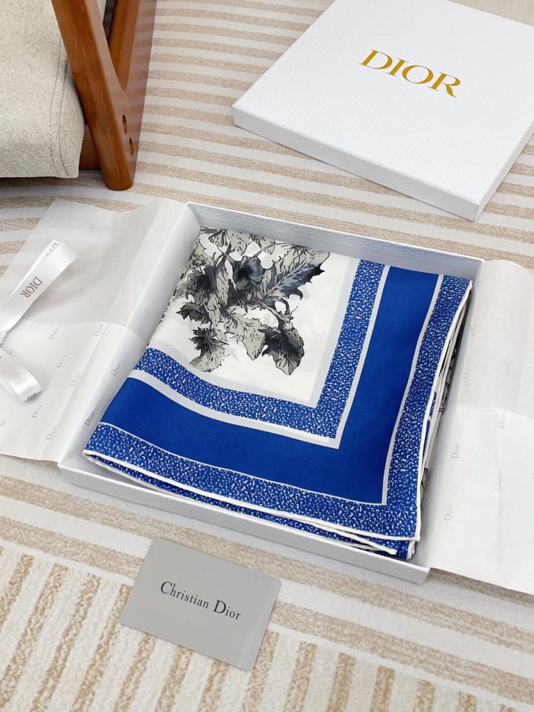 Dior top-quality twill silk square scarf