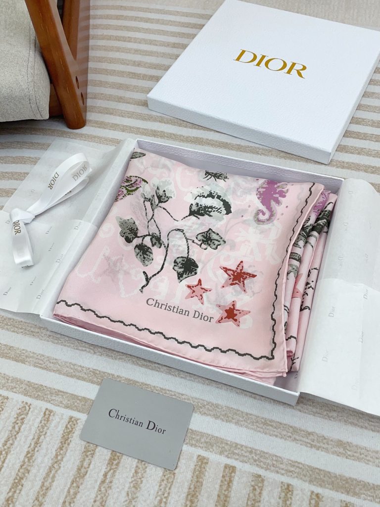 Dior top-quality twill silk square scarf