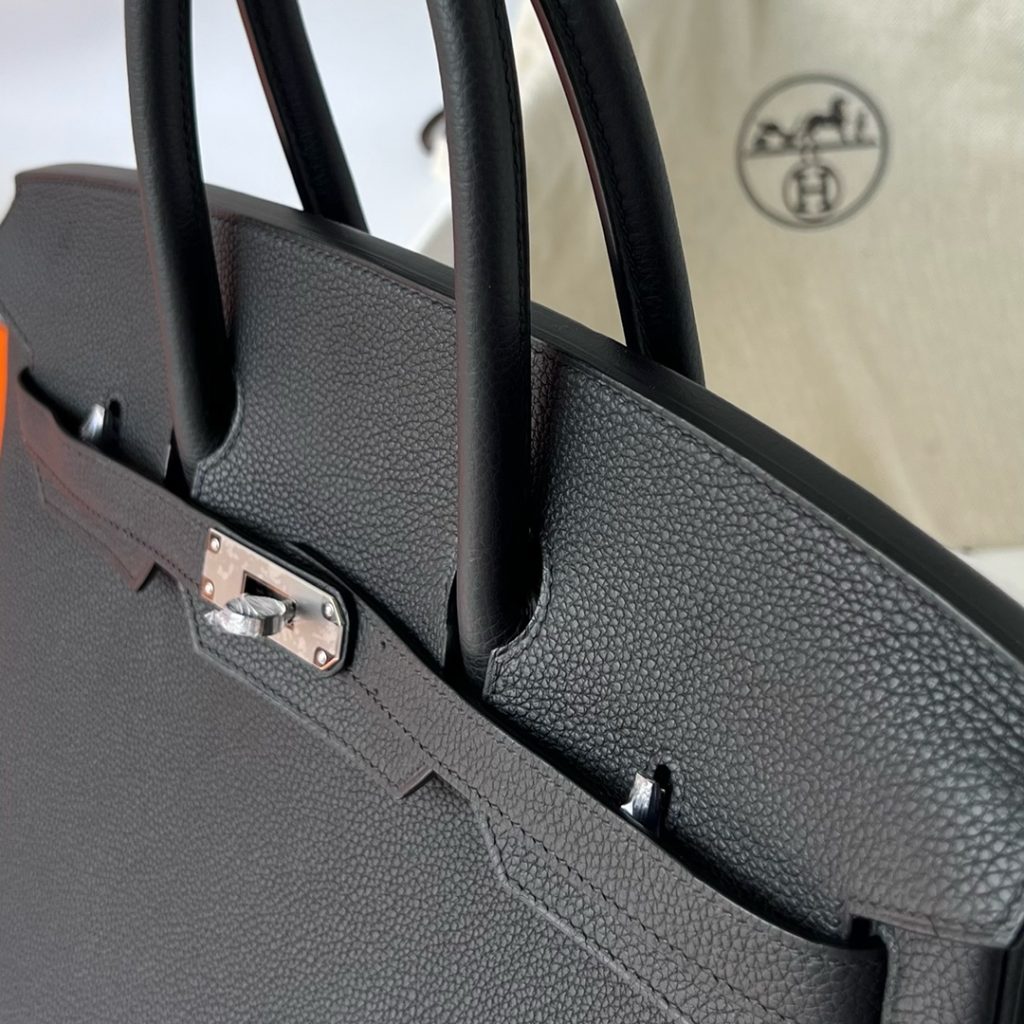 Birkin 35CM TOGO ck89 Noir silver buckle PHW