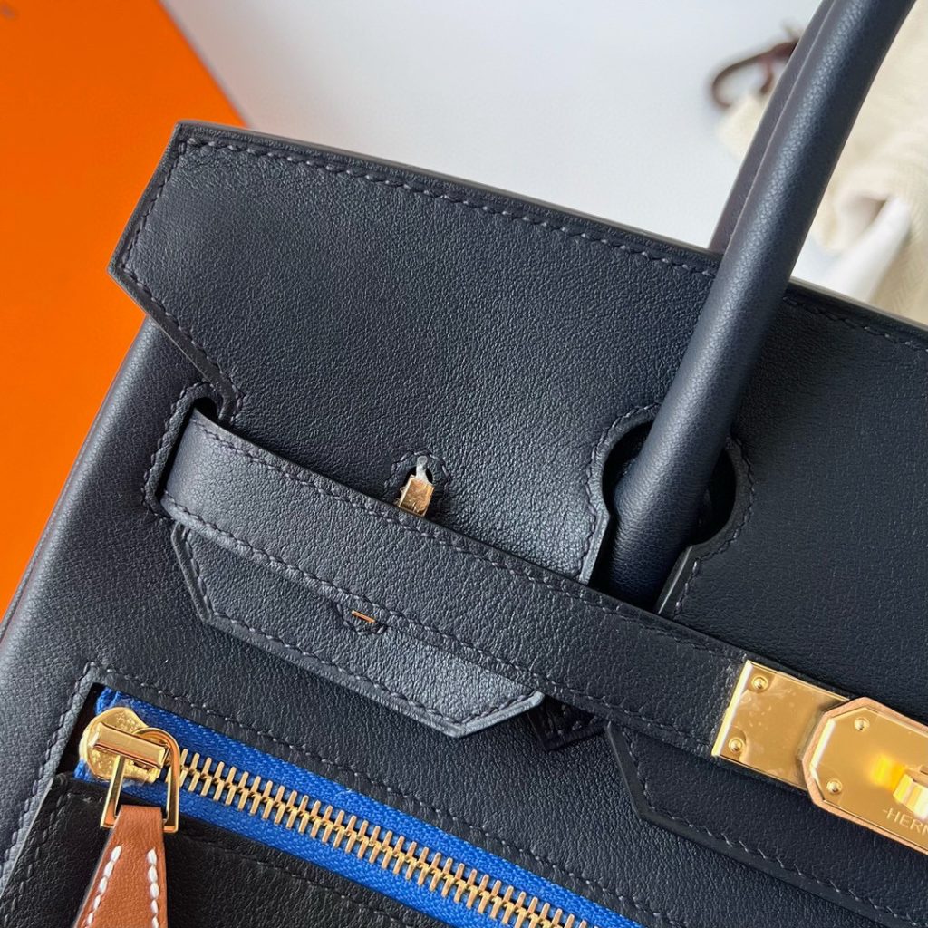 Hermès Colormatic Birkin 30 Caban, Black and Chai Swift