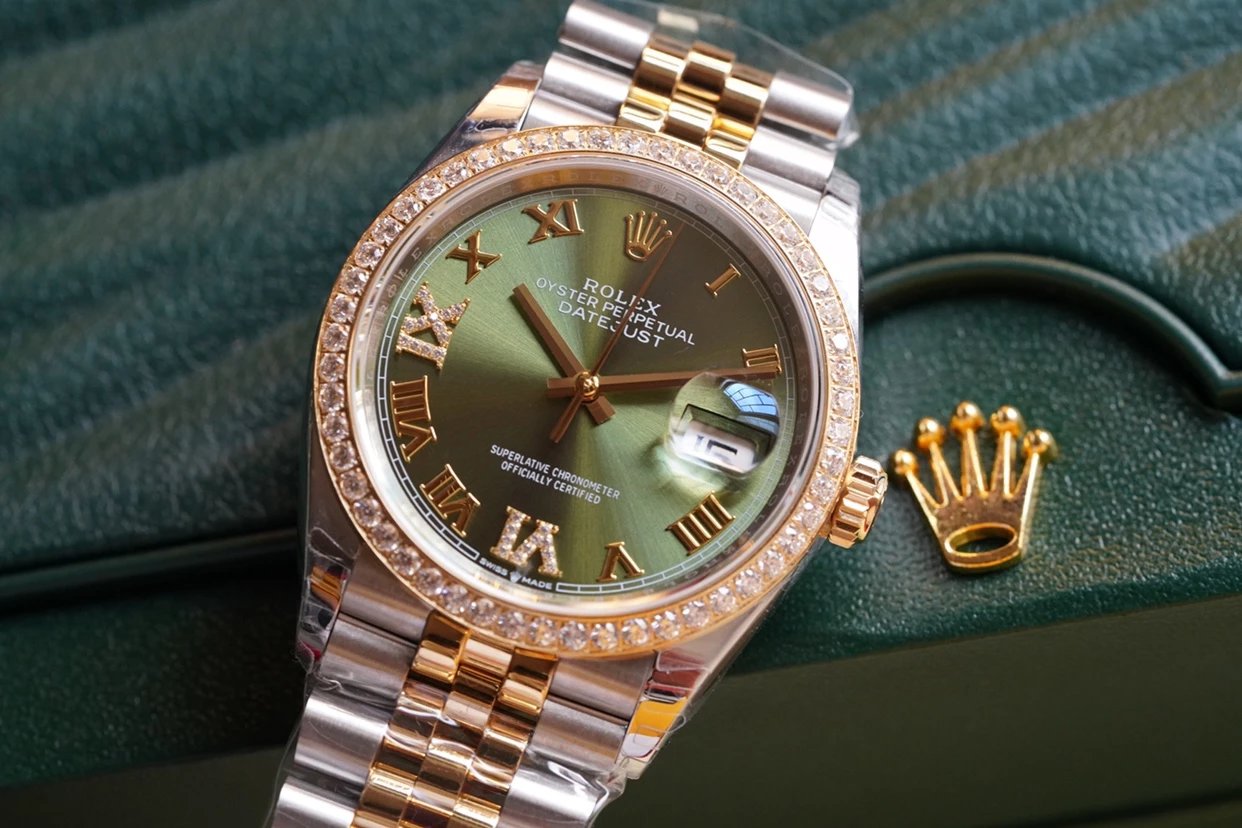 Rolex DATEJUST 31mm Oystersteel yellow gold and diamonds m126283rbr