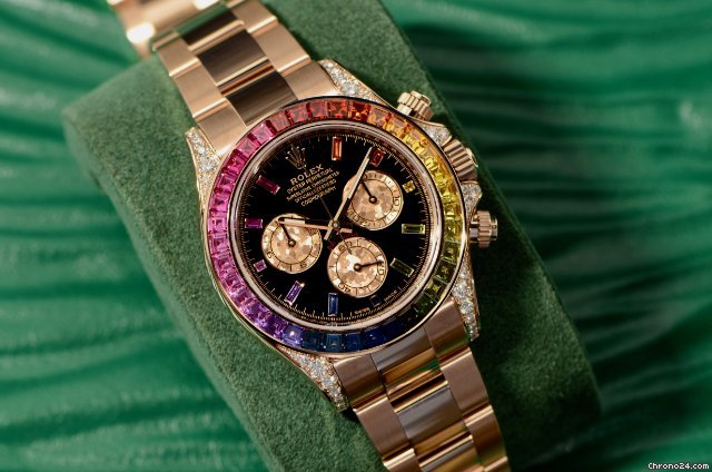 Rolex 116595 Cosmograph Daytona Rainbow 18k Rose Gold 40mm