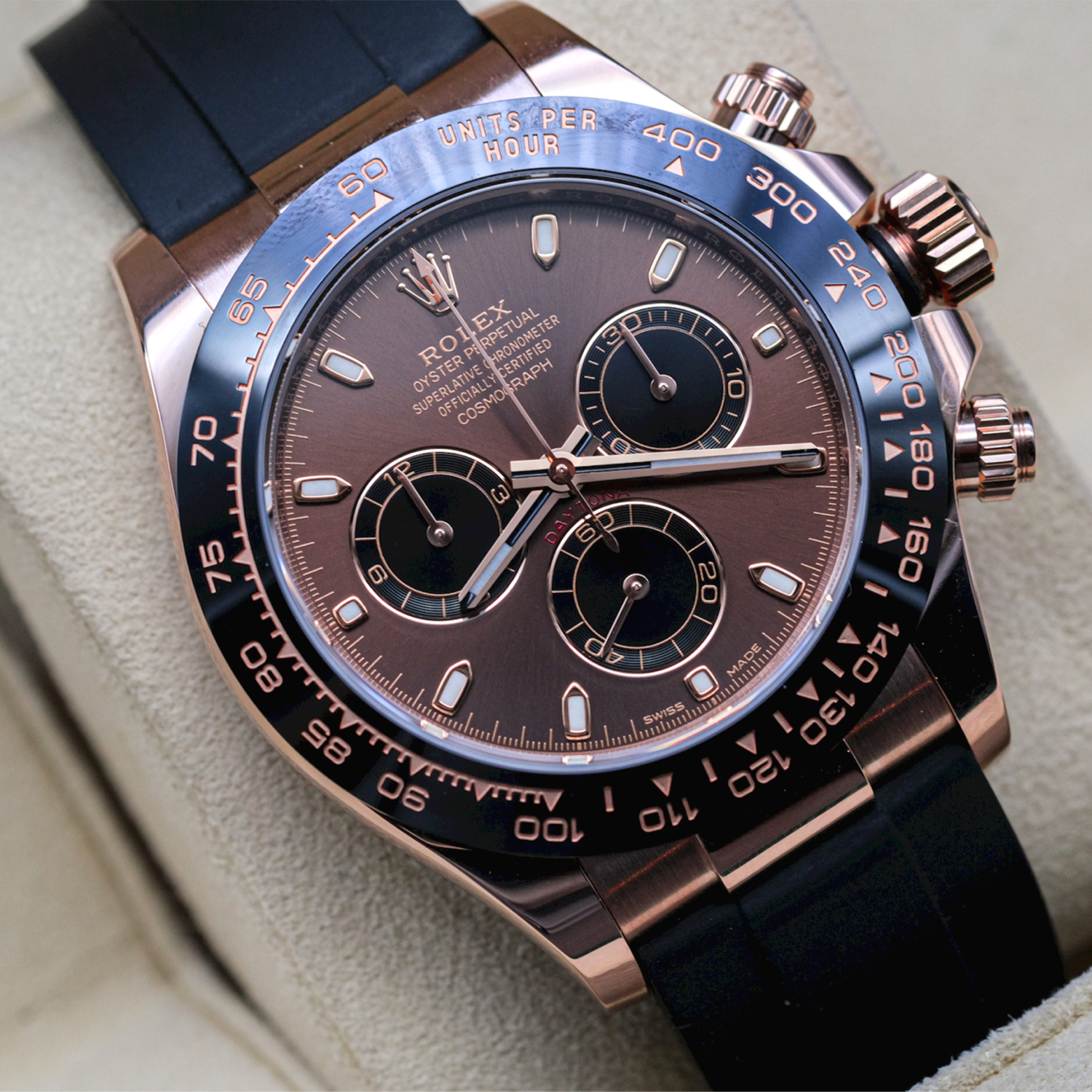 Rolex Cosmograph Daytona Everose Gold Chocolate Oysterflex M116515LN-0 40mm