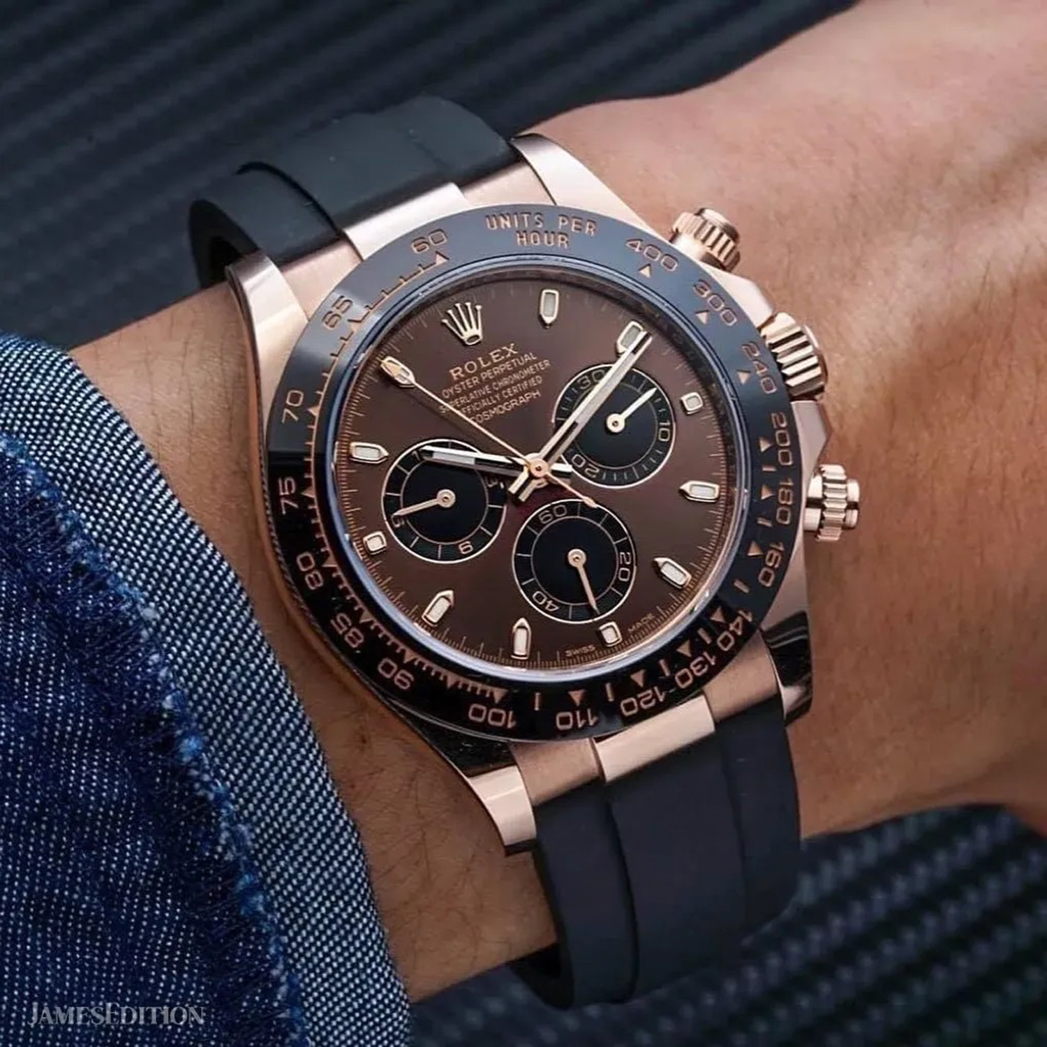 Rolex Cosmograph Daytona Everose Gold Chocolate Oysterflex M116515LN-0 40mm